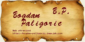 Bogdan Paligorić vizit kartica